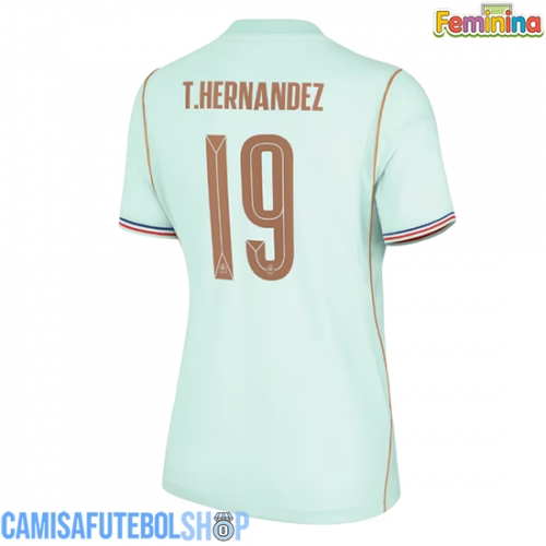 Camisa de time de futebol França Theo Hernandez #19 Replicas 2º Equipamento Feminina Mundo 2026 Manga Curta